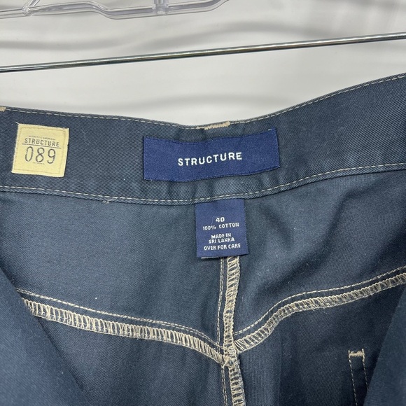 Structure Sz 40 Wide Leg Black Vintage Cargo Pants - Picture 6 of 8